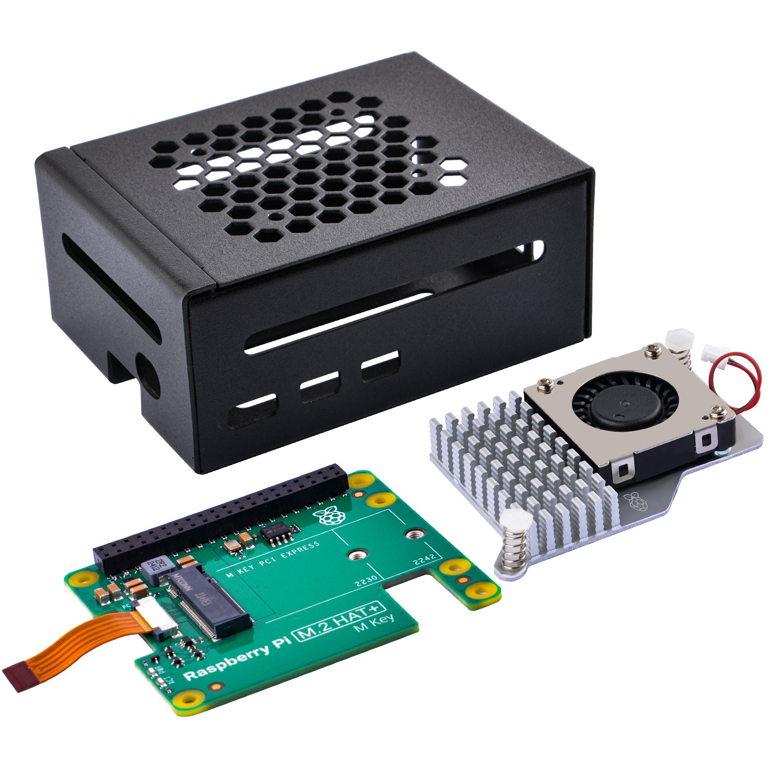 52Pi Metal Case for Raspberry Pi 5,with M.2 HAT+ and Raspberry Pi Acti ...