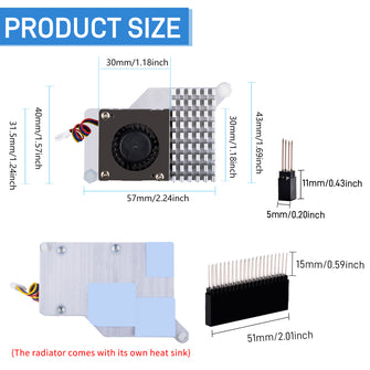 52Pi P30 PoE+  HAT for Raspberry Pi 5, with Official Pi 5 Active Cooler
