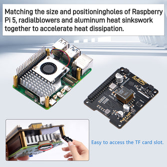 52Pi P30 PoE+  HAT for Raspberry Pi 5, with Official Pi 5 Active Cooler