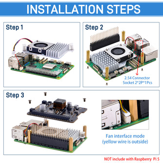 52Pi P30 PoE+  HAT for Raspberry Pi 5, with Official Pi 5 Active Cooler