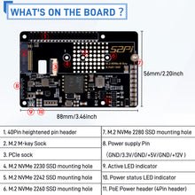 52Pi P33 M.2 NVMe 2280 PoE+ HAT Extension Board with Official Cooler  for Raspberry Pi 5