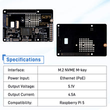 52Pi P33 M.2 NVMe 2280 PoE+ HAT Extension Board with Official Cooler  for Raspberry Pi 5