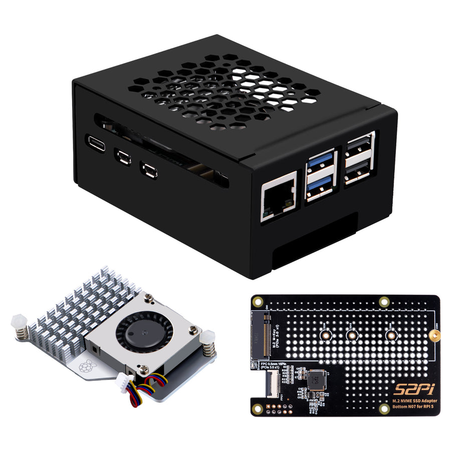 52Pi N07 PCIe M.2 M-key NVMe SSD PCIe Peripheral Bottom Board for