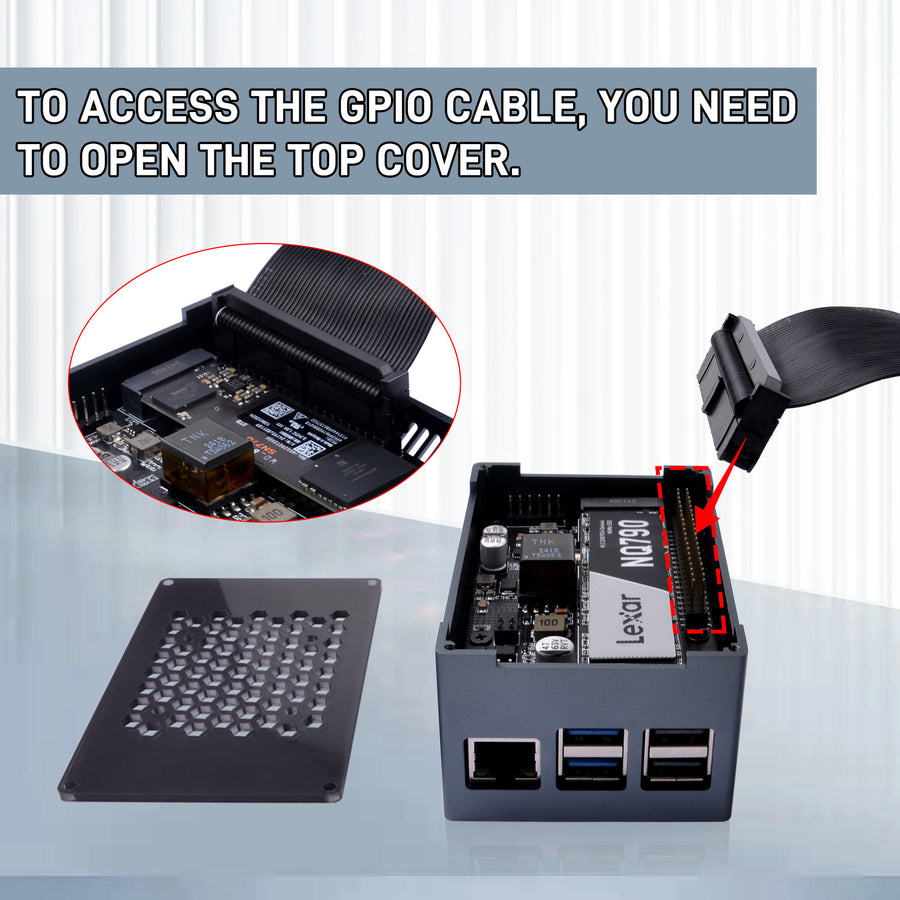52Pi Aluminum Case for Raspberry Pi 5, With Official Active Cooler