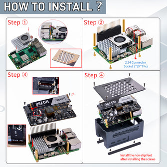 52Pi Aluminum Case for Raspberry Pi 5, With Official Active Cooler + P33 M.2 NVMe M-Key PoE+ HAT