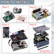 52Pi Aluminum Case for Raspberry Pi 5, With Official Active Cooler + P33 M.2 NVMe M-Key PoE+ HAT