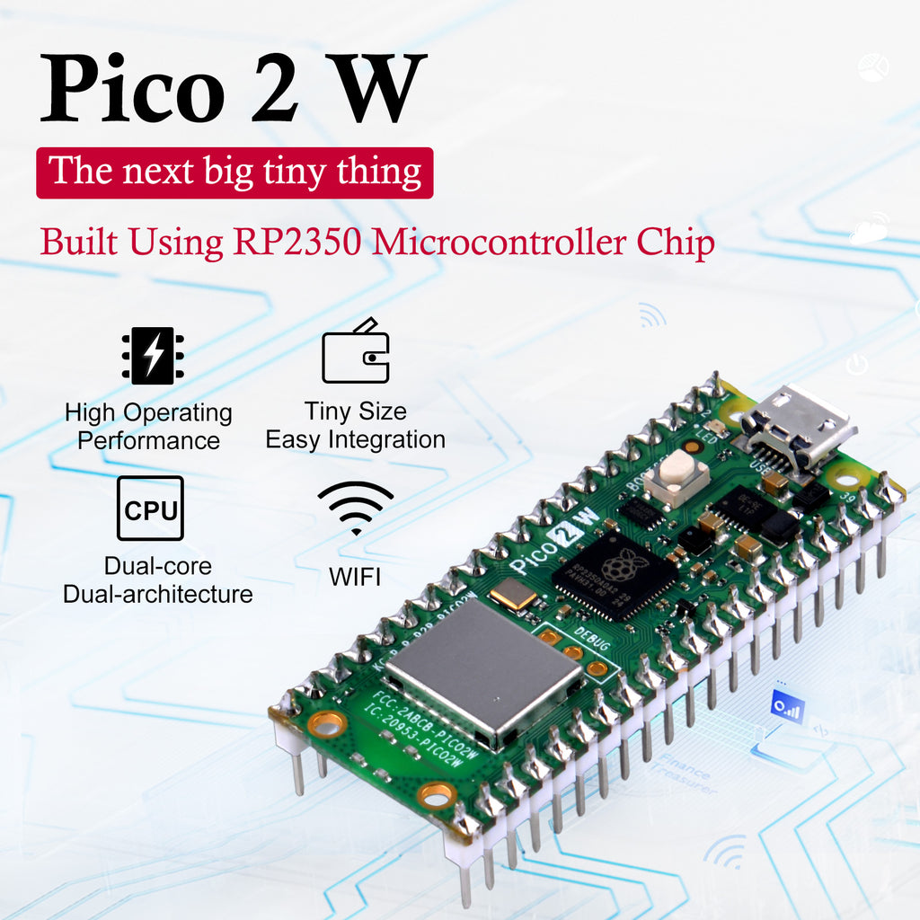 52Pi Raspberry Pi Pico 2 WH Ultimate Starter Kit, Microcontroller Boar ...