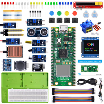 52Pi Raspberry Pi Pico 2 WH Ultimate Starter Kit, Microcontroller Boar ...