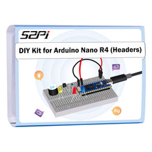 52Pi DIY Beginner Kit Compatible with Arduino Nano R4 with Headers, Full-size Breadboard, Supports Qwiic connector
