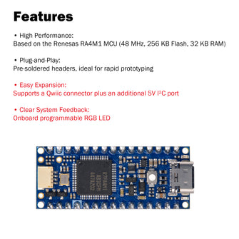 52Pi DIY Beginner Kit Compatible with Arduino Nano R4 with Headers, Fu ...