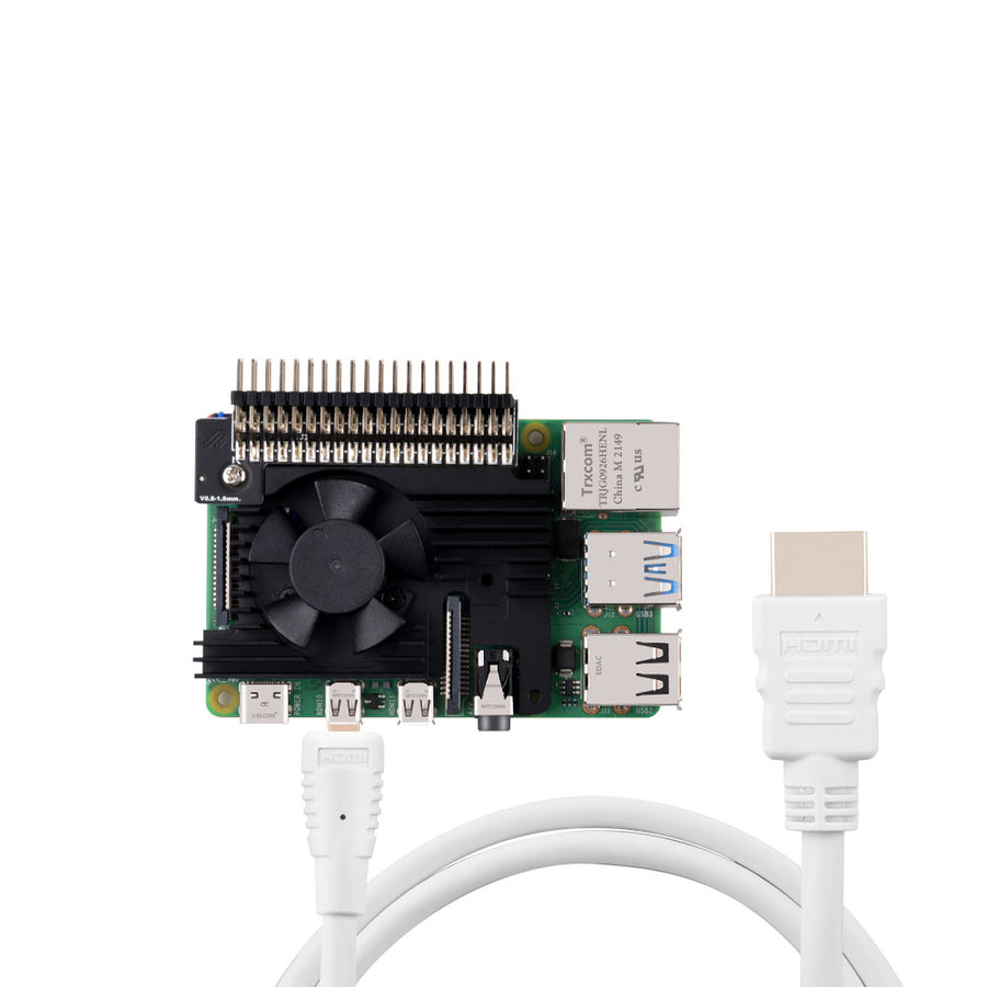 52Pi Micro HDMI to Standard HDMI Male Cable 4K for Raspberry Pi 4