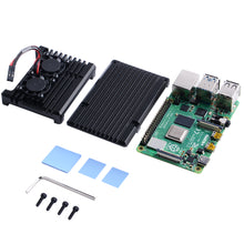 52Pi Armor Case Aluminum Alloy Metal Heatsink with Dual Fan for Raspberry Pi 4B/3B/3B+