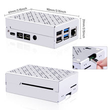 52Pi Metal Case Enclosure Cover Silver with Suspension Cooling Fan Heatsink for Raspberry Pi 4B