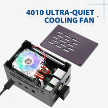 52Pi Raspberry Pi 4 Model B Aluminum Brick Case Black Enlosure Shell with Low-Profile Ice Tower Cooling Fan & M.2 Sata SSD for RPI 4B