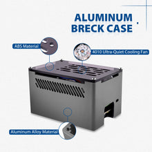 52Pi Raspberry Pi 4 Model B Aluminum Brick Case Black Enlosure Shell with Low-Profile Ice Tower Cooling Fan & M.2 Sata SSD for RPI 4B