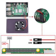 52Pi Raspberry Pi 4 Model B Aluminum Case Black Metal Enlosure Shell with Quiet Cooling Fan for RPI 4B