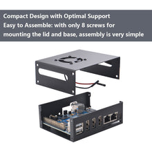 52Pi Orange Pi 5 Plus Metal Protective Case Enlosure Shell with Low-noise Cooling Fan Heatsinks