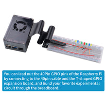 52Pi Raspberry Pi 4 Model B Aluminum Case Black Metal Enlosure Shell with Quiet Cooling Fan for RPI 4B Compatible PoE Hat