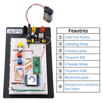1560 Hole Breadboard Experiment Kit Development board DIY Electronic Project for Arduino Raspberry Pi ESP32