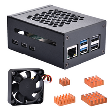 52Pi Raspberry Pi 5 Metal Case with Cooling Fan and Heatsinks Support PCle M.2 NVMe Shield Top X1001