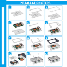 52Pi Acrylic Case 9 Layers Transparent Enlosure With Cooling Fan Heatsink for Raspberry Pi 5