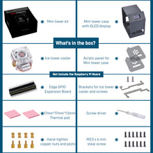 52Pi ABS Mini Tower Kit Black Enlosure Case for Raspberry Pi 5 with Ice Tower Cooler OLED