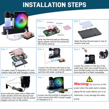 52Pi ICE Pump Cooling System for Raspberry Pi 5, Cold Water Cooling Kit with colorful LED lights
