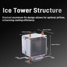 52Pi ICE-Tower CPU Cooler RGB LED Light Cooling Fan for Raspberry Pi 5