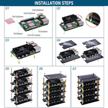 52Pi 4 Layers Acrylic Case Transparent /Brown with Armor Lite V5 heatsink for Raspberry Pi 5