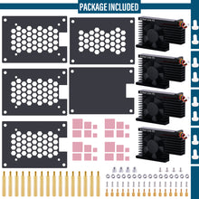 52Pi 4 Layers Acrylic Case Transparent /Brown with Armor Lite V5 heatsink for Raspberry Pi 5