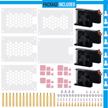 52Pi 4 Layers Acrylic Case Transparent /Brown with Armor Lite V5 heatsink for Raspberry Pi 5