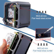 52Pi ABS Case Kit for Raspberry Pi 5, with N07 PCIe M.2 M-Key NVMe SSD PCIe Peripheral Bottom Board and Ice Tower Cooler OLED for Raspberry Pi 5