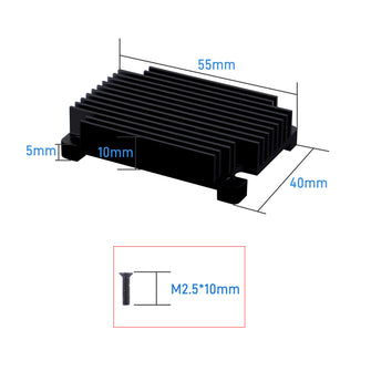 52Pi Aluminum Alloy CNC Heatsink For Raspberry Pi CM5, Passive Cooling for Raspberry Pi Compute Module 5