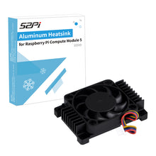 52Pi Aluminum Alloy CNC Heatsink with Fan for Raspberry Pi Compute Module 5