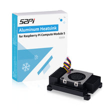 52Pi Aluminum Alloy Heatsink with 3007 Blower Fan for Raspberry Pi Compute Module 5, Active Passive Dual Cooling Radiator for Raspberry Pi CM5