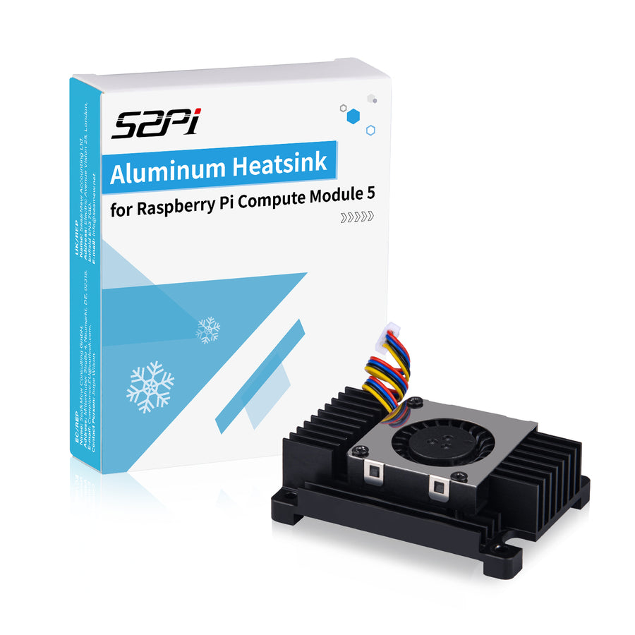 52Pi Aluminum Alloy Heatsink with 3007 Blower Fan for Raspberry Pi