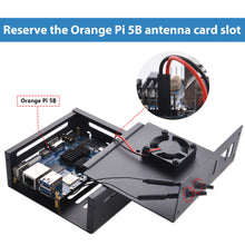 52Pi Orange Pi 5/5B Metal Protective Case Enlosure Iron Shell with Cooling Fan Heatsinks Expansion Slot for 2280 SSD