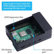 52Pi Raspberry Pi 4 Fan ABS Case with PWM Cooling Fan 40X40X10mm and 4pcs Raspberry Pi 4 Heatsink for Raspberry Pi 4 Model B (Black with Large Fan)