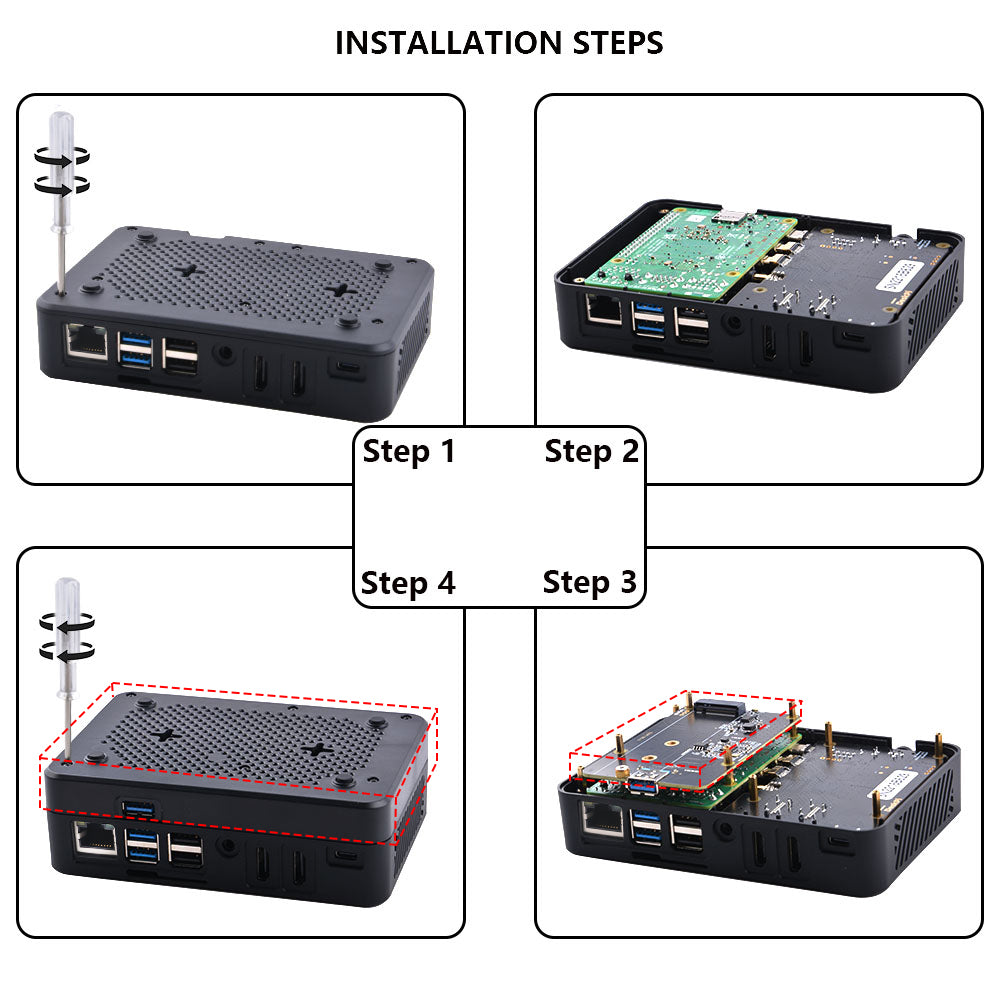 Sata Ssd Raspberry DeskPi Lite M.2 SATA SSD Driver Expansion Board for Raspberry Pi 4B ...