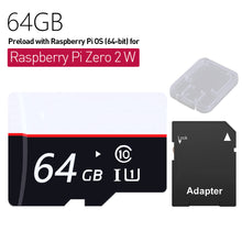 Raspberry Pi Zero 2 W Starter Kit, with RPi Zero 2 W Aluminum Case, 64GB Card Preloaded OS, QC3.0 Power Supply, 20Pin Header, Micro USB to OTG Adapter, HDMI Cable, Heatsink, Switch Cable