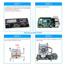 52Pi Raspberry Pi 4 Model B ABS Mini Tower NAS Kit with Ice Tower 0.96 Screen Dispaly for Raspberry Pi 4B