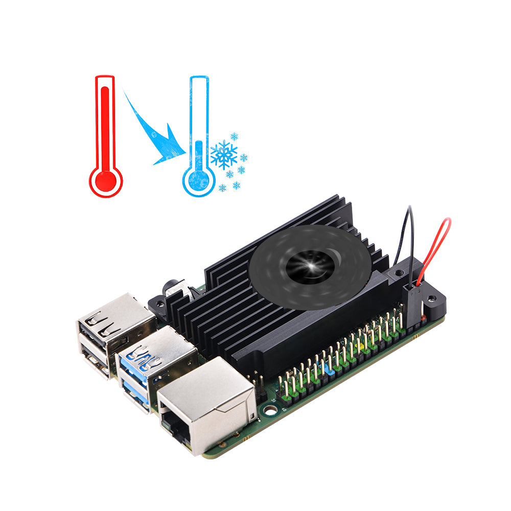 ROCK 4 Model C+ Cooling Fan 3510 Heatsink for Rock Pi 4C Plus – 52Pi Store