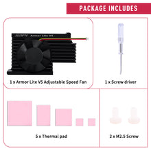 52Pi Armor Lite V5 Aluminum Heatsink with 3510 Fan for Raspberry Pi 5