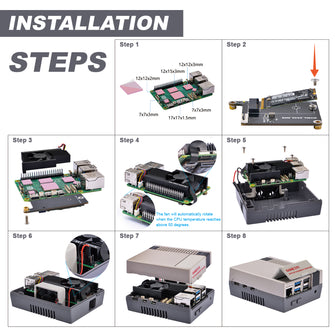 GAME5PI Case with N08 M.2 NVME PCIE Board For Raspberry Pi 5