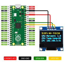52Pi OLED Display Module I2C IIC 128X64 Pixel 0.96 Inch Display Module Yellow Blue Two-Color Display Compatible with Raspberry Pi Arduino 51 Series MCU STM32 R3 and Mega