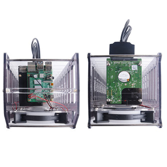 Rack Tower Acrylic Cluster Case for Raspberry Pi (12 Layer) LED RGB Light Large Cooling Fan For Raspberry Pi / Jetson Nano