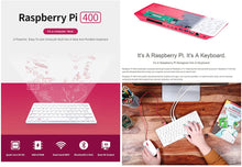 Raspberry Pi 400 PC Kit Keyboard with a Built-in Computer 4GB LPDDR4-3200 USB HDMI Cable GPIO Header UK Power Supply