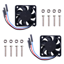 52Pi 2 Set DC 5V Adjustable Speed 40*40*10mm LED 3 Wires Silent Cooling Fan Kit for Raspberry Pi