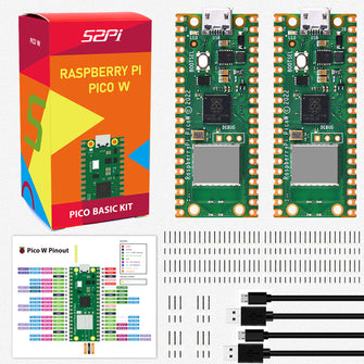 Raspberry Pi Pico W with Header, RPI Pico Wireless WiFi RP2040 Microcontroller Development Board