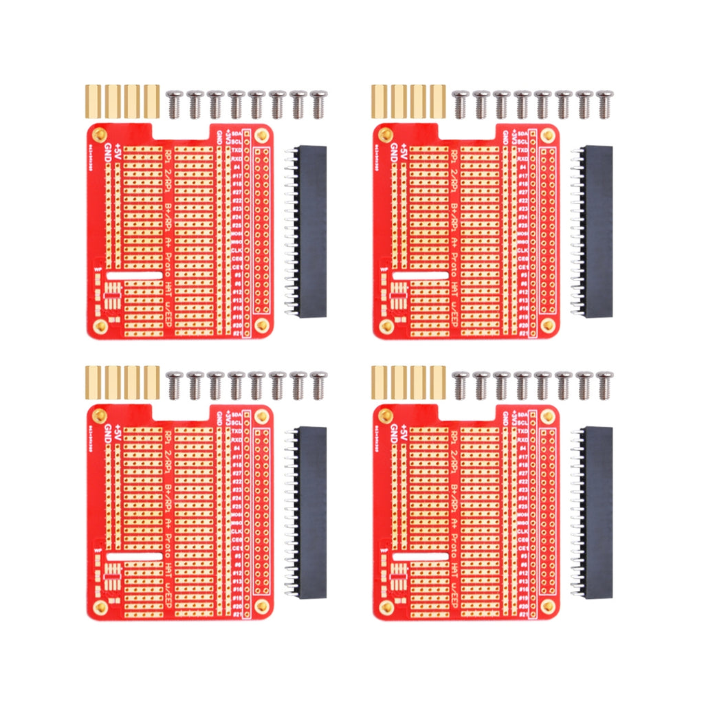 52Pi 4X Prototype Breakout DIY Breadboard PCB Shield Board Kit for Ras ...
